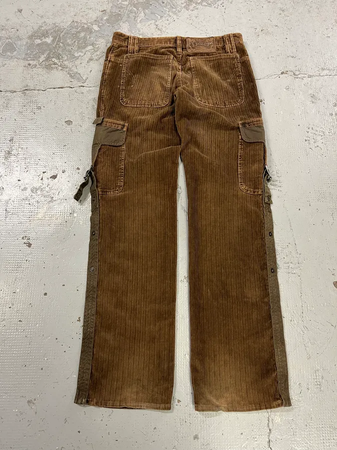 AW2004 Dolce & Gabbana Brown Corduroy Cargo Pants - Image 9
