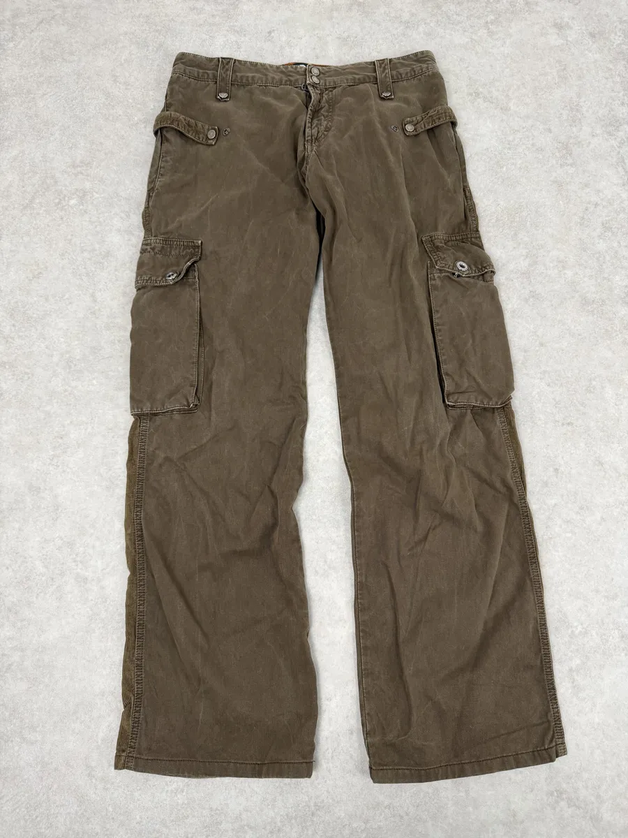 AW2004 Dolce & Gabbana Brown Cozy Utility Cargo Pants - Image 5