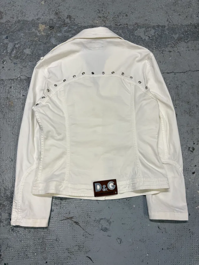 AW2004 Dolce & Gabbana Cargo Army White Jacket - Image 7