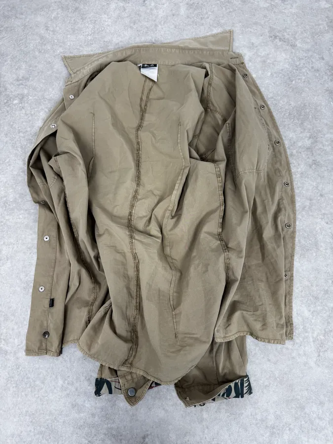AW2004 Dolce & Gabbana Cargo Bondage Parachute Beige Shirt - Image 7