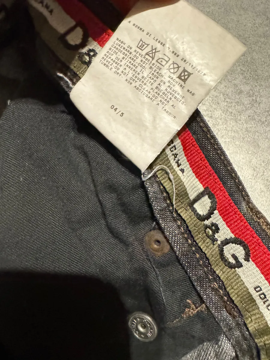 AW2004 Dolce & Gabbana Cargo Harness Grey Jeans - Image 5