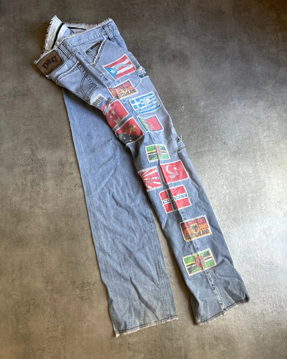 AW2004 Dolce & Gabbana Cosmopolite Flag Jeans - Image 5