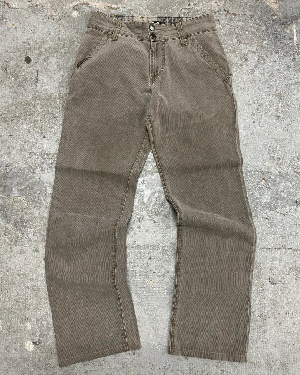 AW2004 Dolce & Gabbana Grey Velvet Pants
