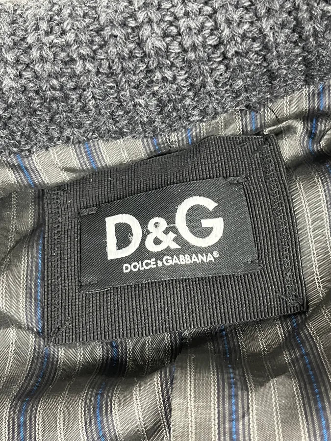 AW2004 Dolce & Gabbana Grey Wool Zip-up Jacket - Image 10