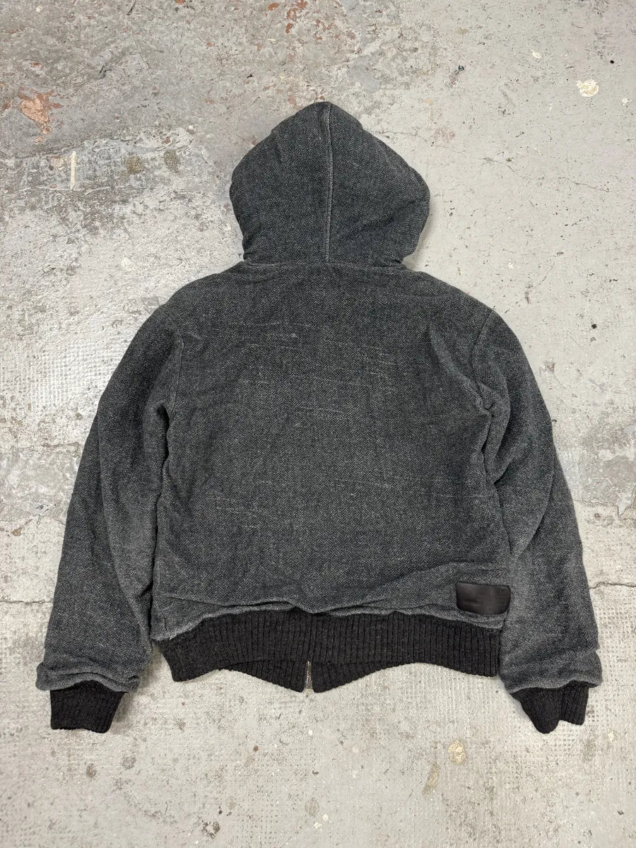 AW2004 Dolce & Gabbana Grey Zip-up Wool Hoodie - Image 5