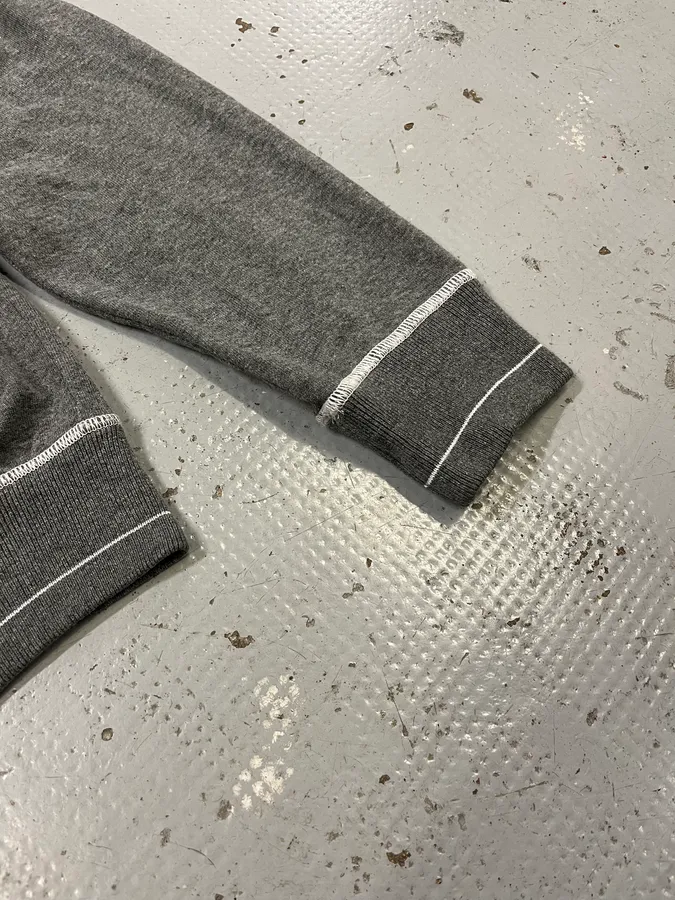 AW2004 Dolce & Gabbana Gym Grey Zip-Up Sweater - Image 5