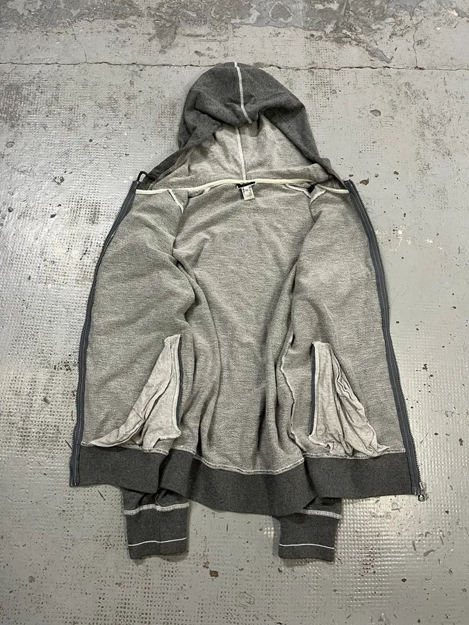 AW2004 Dolce & Gabbana Gym Grey Zip-Up Sweater - Image 7