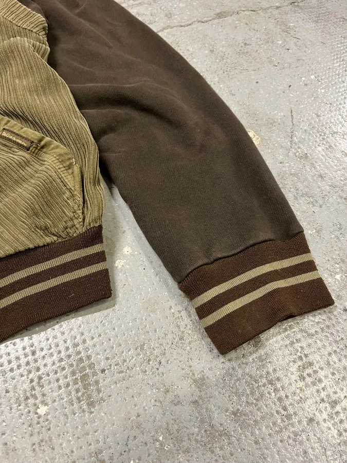AW2004 Dolce & Gabbana Khaki Velvet Hooded Zip-up Sweater - Image 7