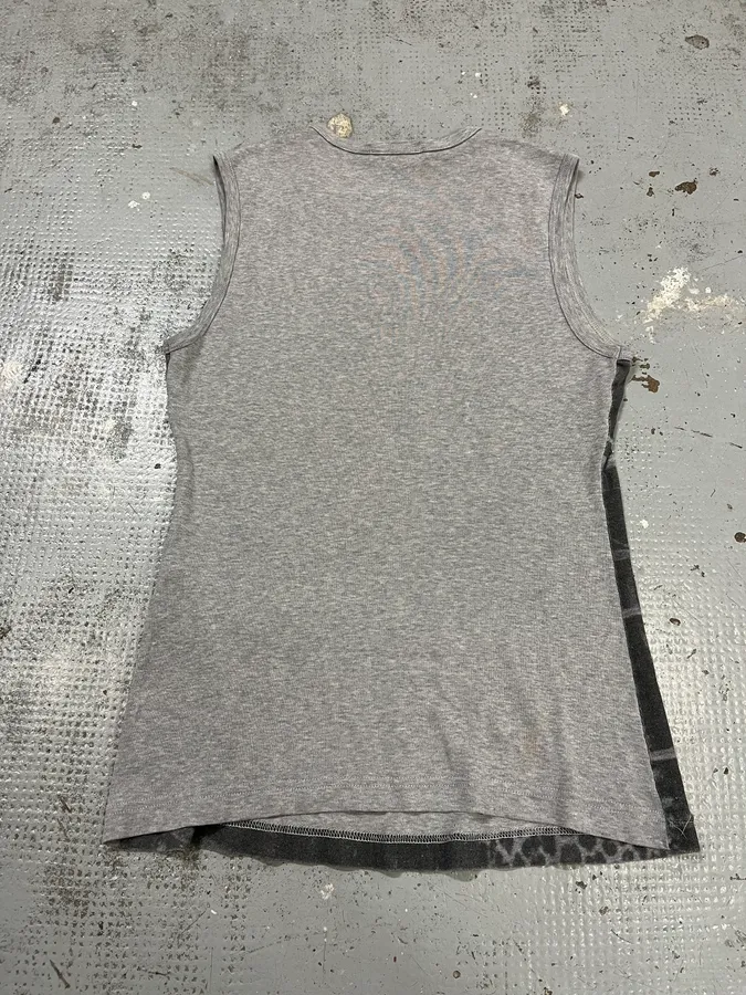 AW2004 Dolce & Gabbana Leopard Grey Tank Top - Image 6