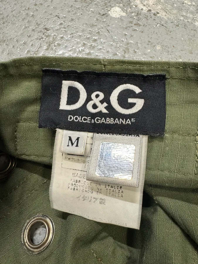 AW2004 Dolce & Gabbana Military Cargo Kaki Cap - Image 5