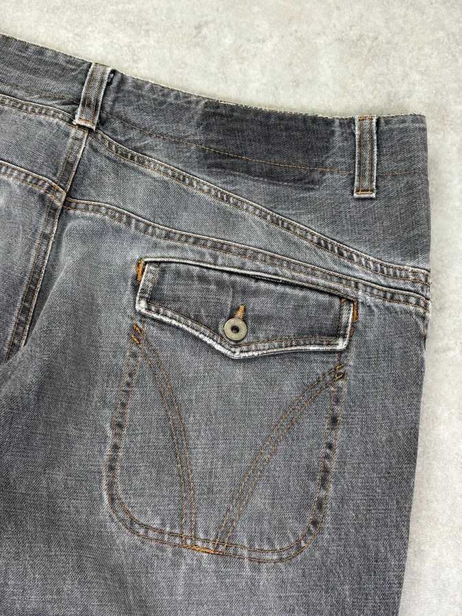 AW2004 Dolce & Gabbana Multi Pockets Asymmetrical Cargo Jeans - Image 8