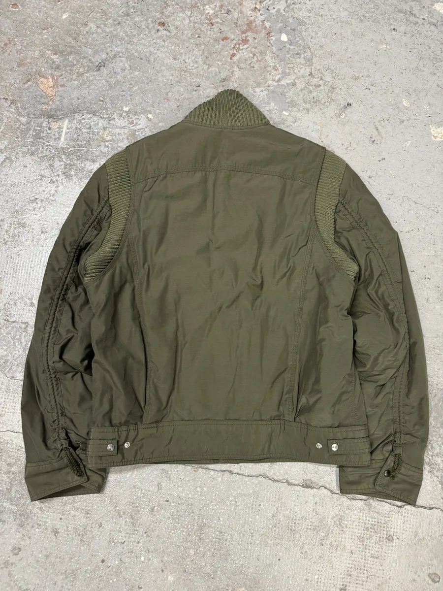AW2004 Dolce & Gabbana Olive Aviator Bomber Jacket - Image 2