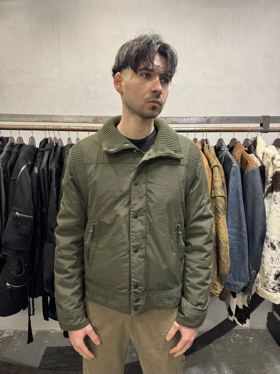 AW2004 Dolce & Gabbana Olive Aviator Bomber Jacket - Image 3