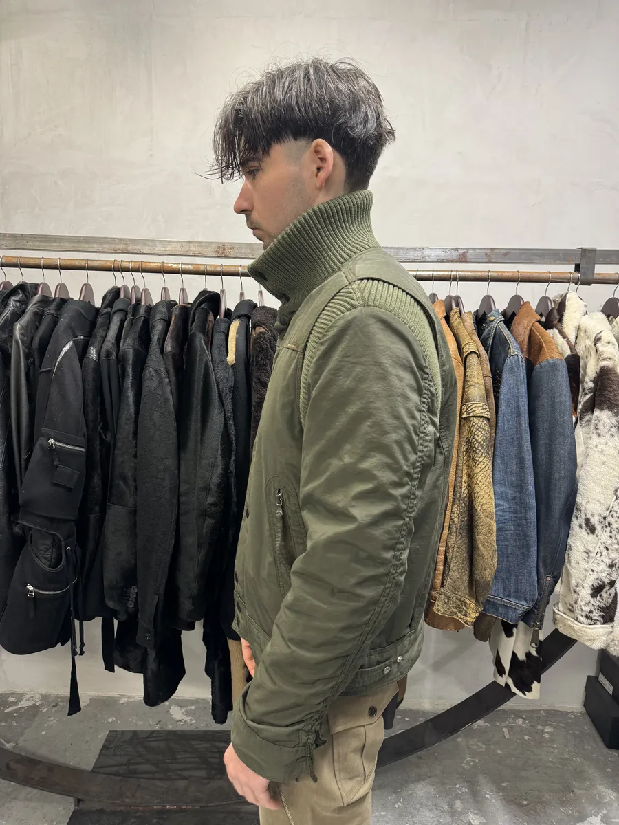AW2004 Dolce & Gabbana Olive Aviator Bomber Jacket - Image 4