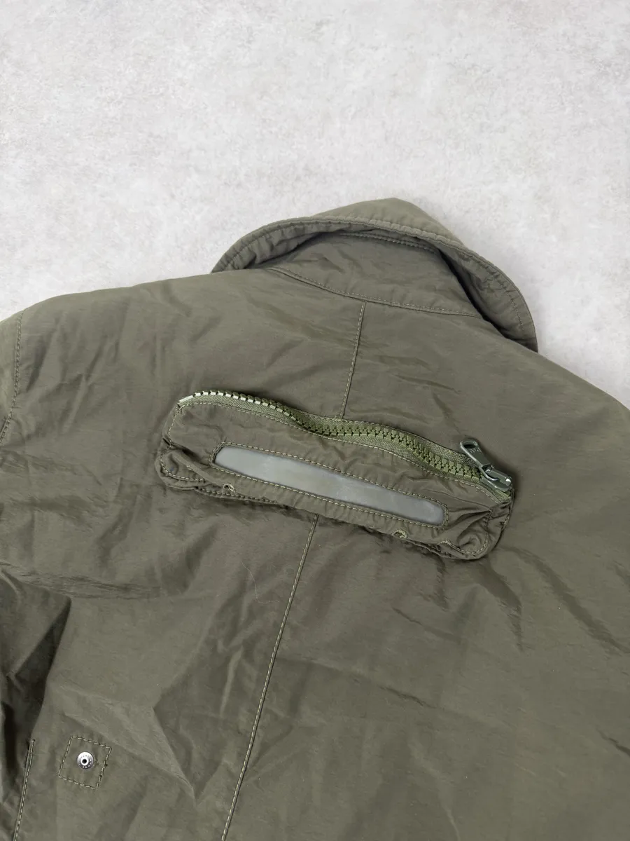AW2004 Dolce & Gabbana Olive Green Aviator Khaki Green Goggles Bomber Jacket - Image 9