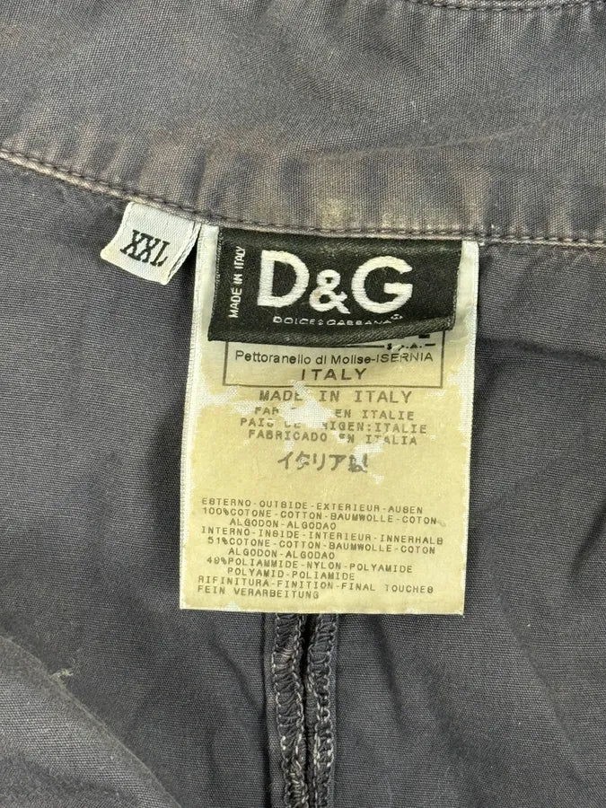 AW2004 Dolce & Gabbana Parachute Blue Cargo Bondage Shirt - Image 12