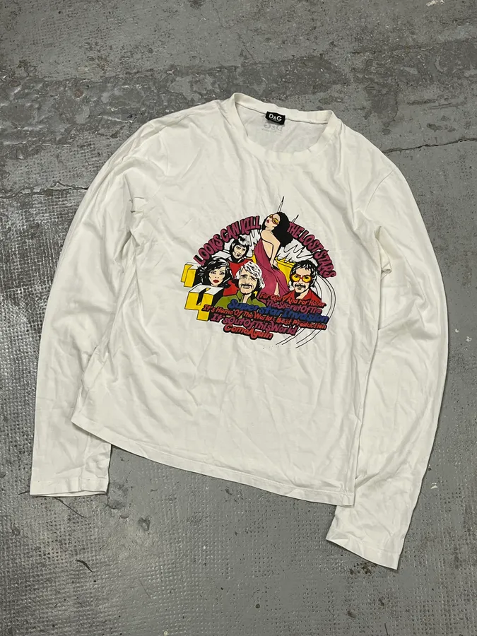 AW2004 Dolce & Gabbana Superstars White Longsleeves - Image 4