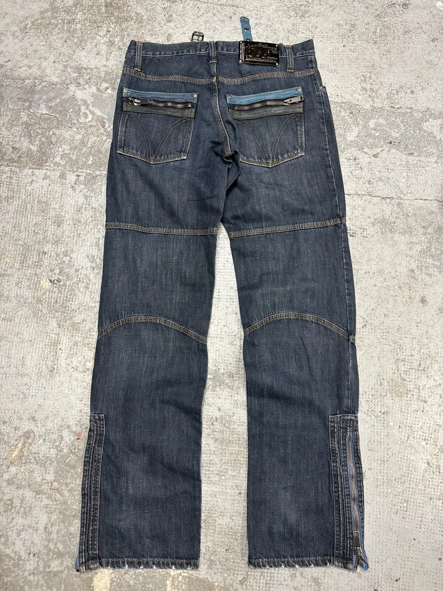 AW2004 Dolce & Gabbana Utility Blue Denim Jeans - Image 5