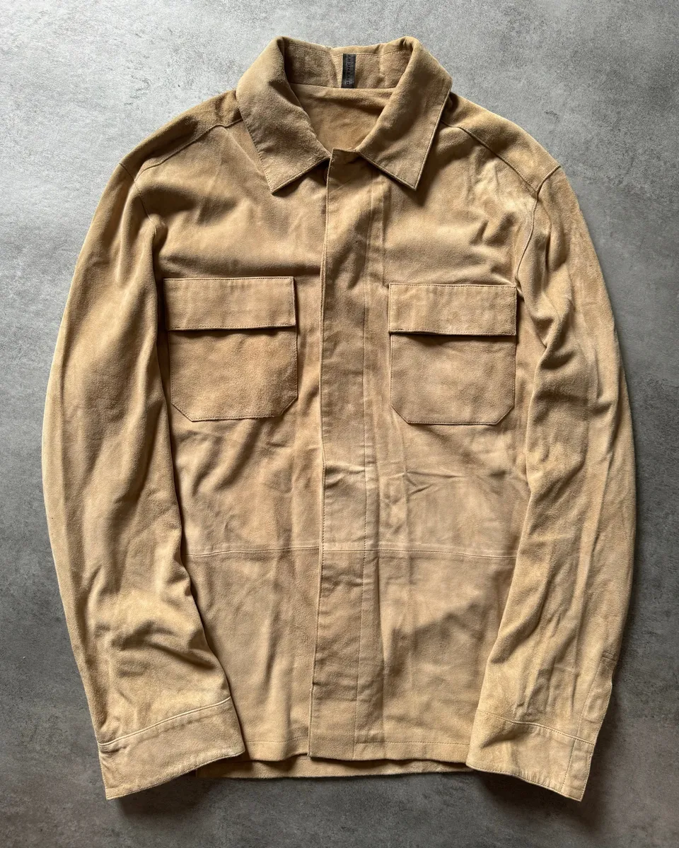 AW2004 Givenchy Camel Leather Shirt