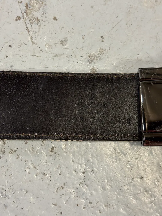 AW2004 Gucci by Tom Ford Beige Monogram Leather Belt - Image 10