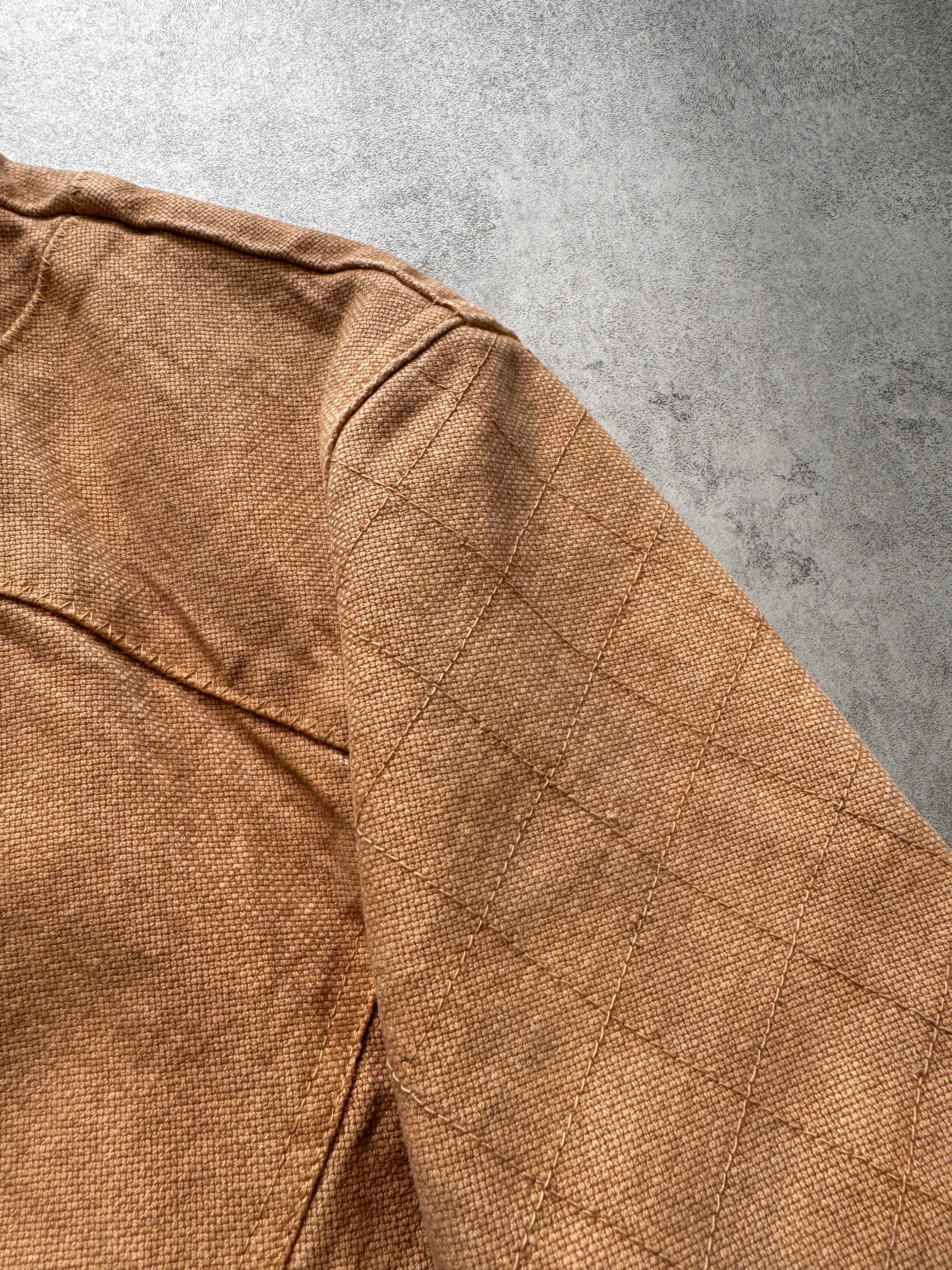 AW2004 Cavalli Astro Biker Beige Denim Jacket - Image 7