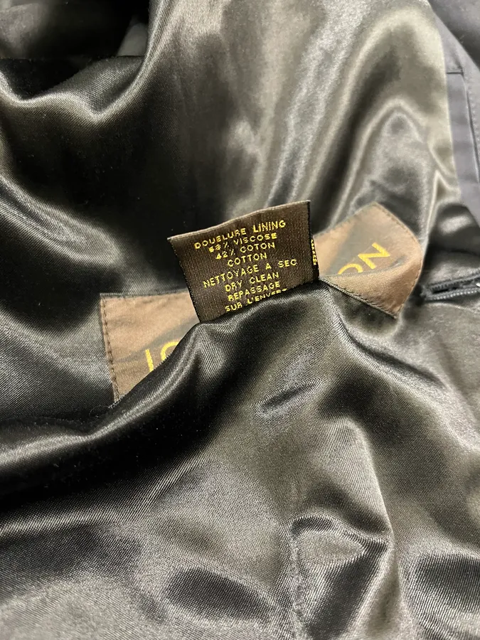 AW2004 Louis Vuitton Navy Belted Trench Jacket by Marc Jacobs - Image 9