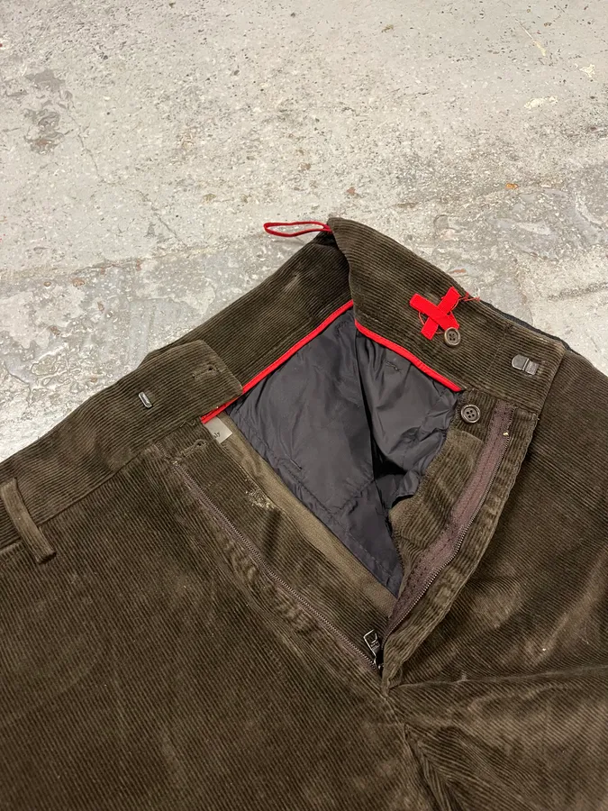 AW2004 Prada Cozy Brown Corduroy Pants - Image 10