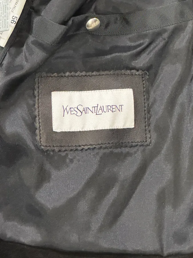 AW2004 Yves Saint Laurent Black Suede Leather Jacket by Stefano Pilati - Image 13