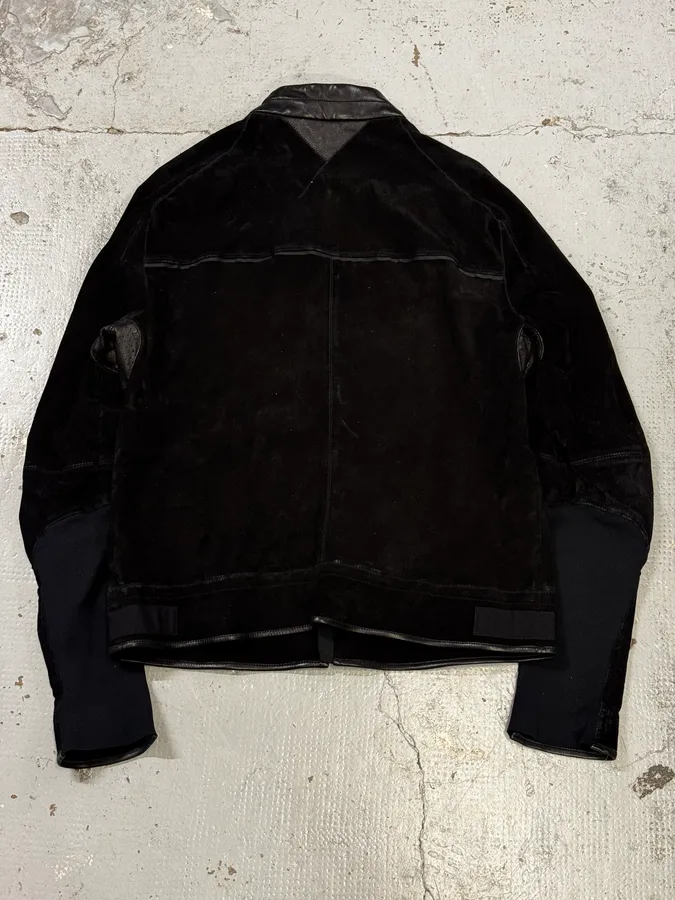 AW2004 Yves Saint Laurent Black Suede Leather Jacket by Stefano Pilati - Image 4