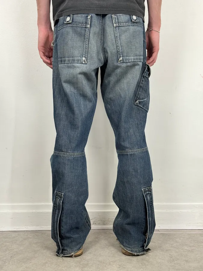 AW2005 Armani Blue Cargo Denim Jeans - Image 3
