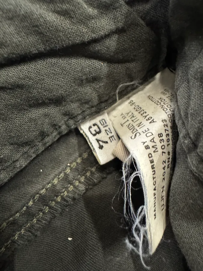 AW2005 Armani Elevated Twisted Olive Grey Pants - Image 10