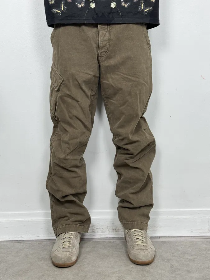 AW2005 Armani Green Multi-Pocket Military Cargo Pants