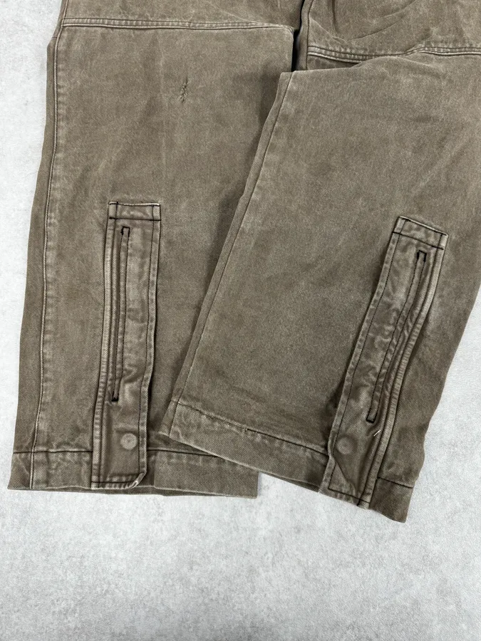 AW2005 Armani Green Multi-Pocket Military Cargo Pants - Image 11