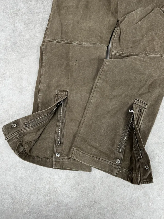 AW2005 Armani Green Multi-Pocket Military Cargo Pants - Image 12