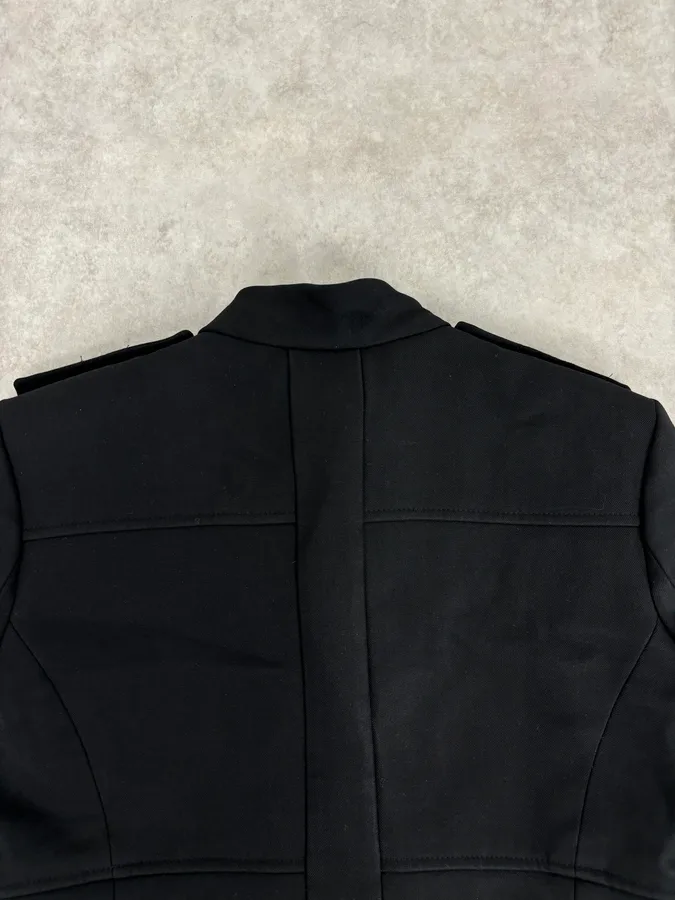 AW2005 Balenciaga Long Premium Wool Black Trench Coat - Image 7