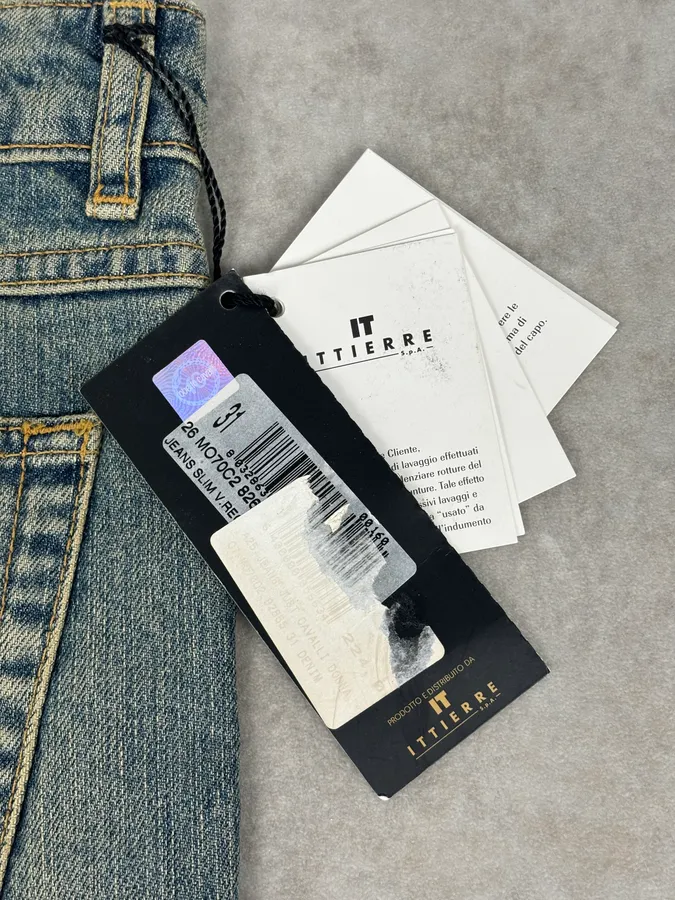 AW2005 Cavalli Archive Distressed Slim Bootcut Jeans - Image 15