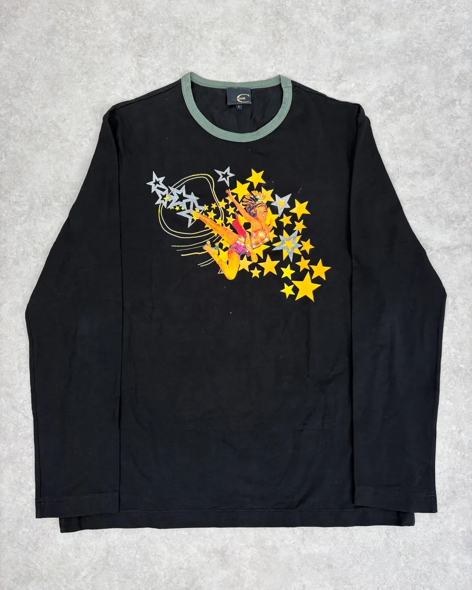 AW2005 Cavalli Black Star Longsleeve T-Shirt