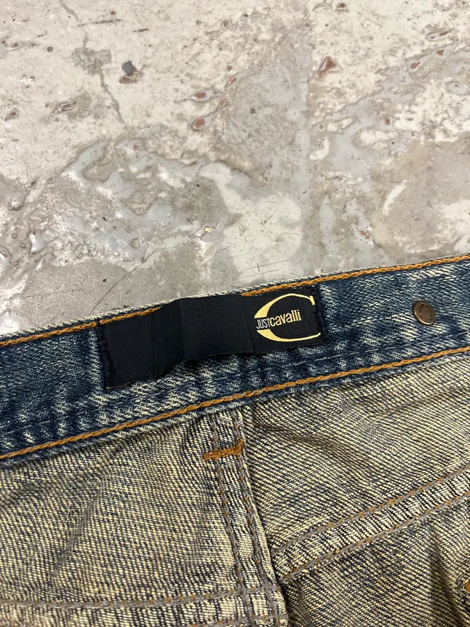 AW2005 Cavalli Blue Distressed Denim Jeans - Image 10