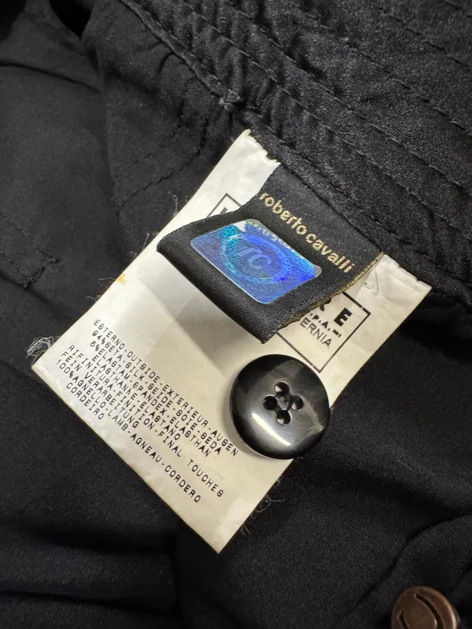 AW2005 Cavalli Cargo Bomber Gun Black Skirt - Image 6