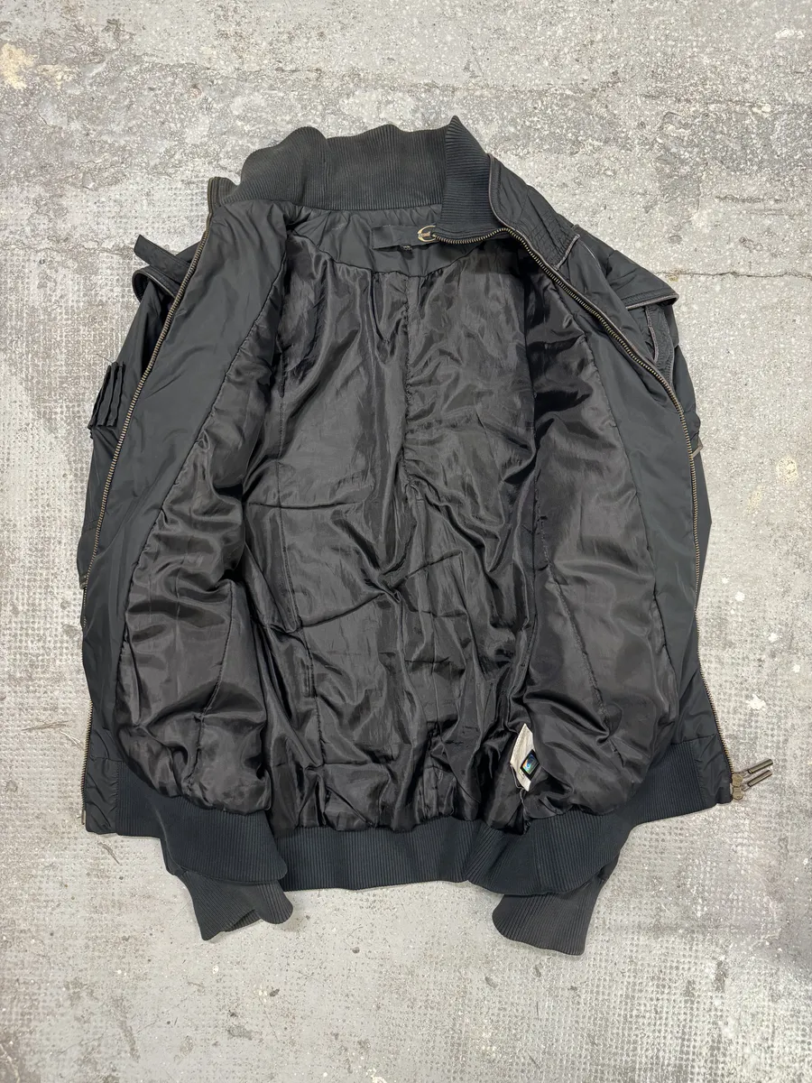 AW2005 Cavalli Cargo Gun Black Utility Bomber Jacket - Image 6