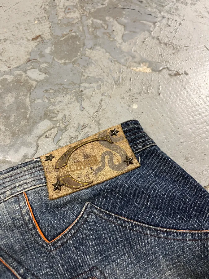 AW2005 Cavalli Fire Ornament Blue Denim Jeans - Image 9