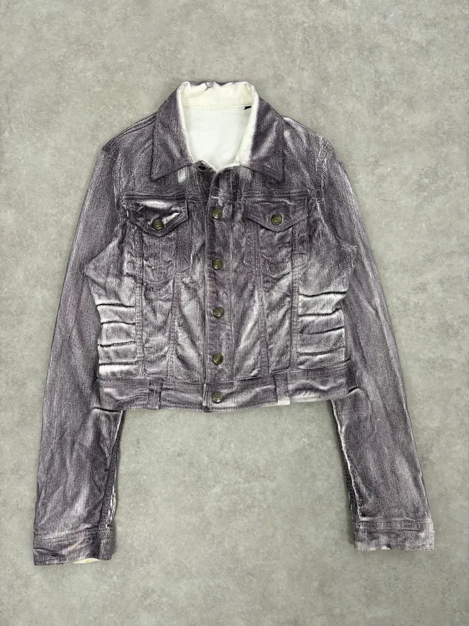 AW2005 Cavalli Grey Corduroy Jacket - Image 3