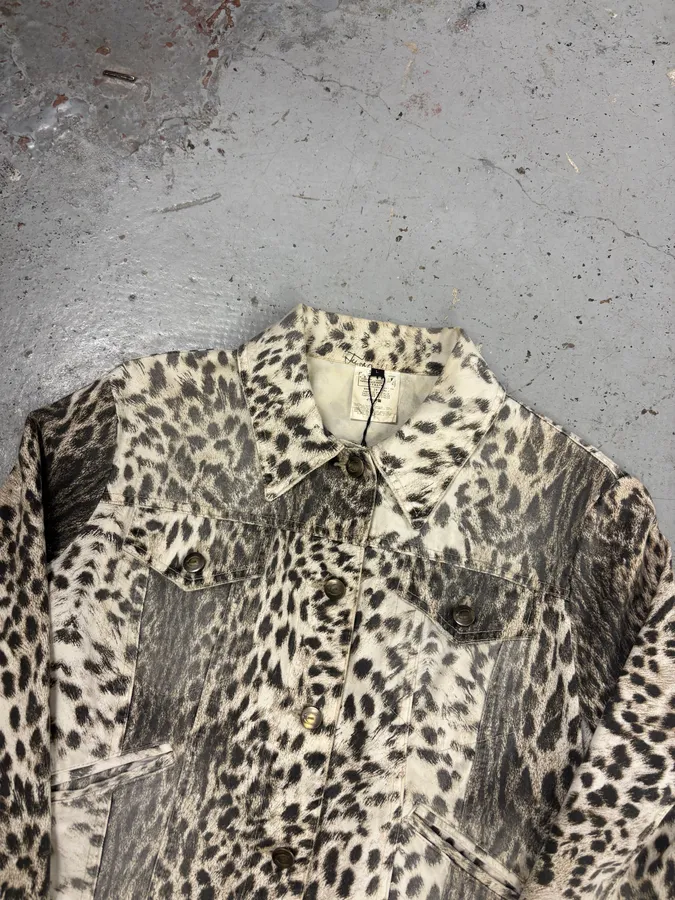 AW2005 Cavalli Leopard Print White Jacket - Image 2