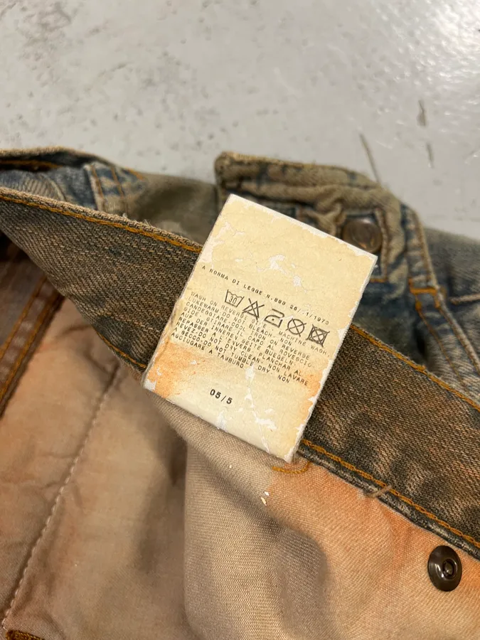 AW2005 Cavalli Orange Faded Blue Denim Jeans - Image 15