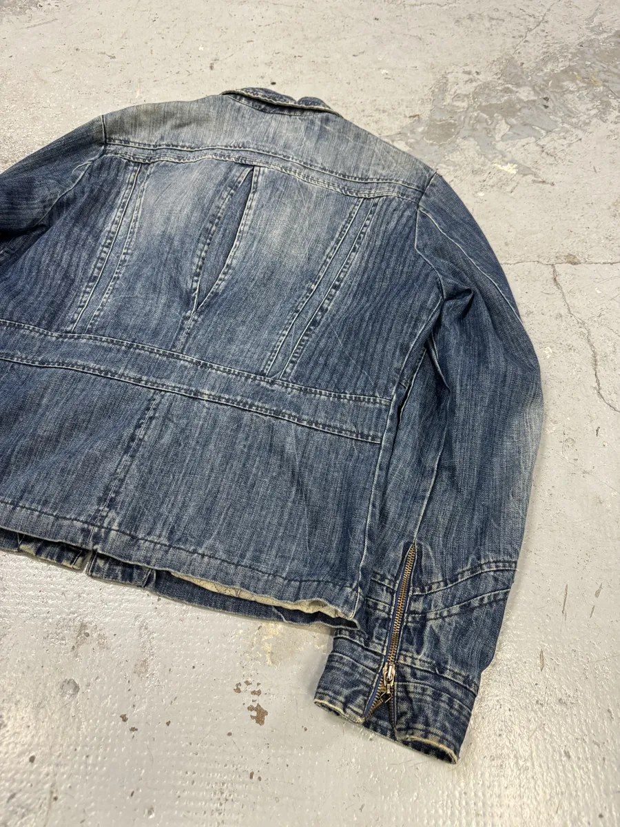 AW2005 Cavalli Vertical Blue Denim Jacket - Image 6