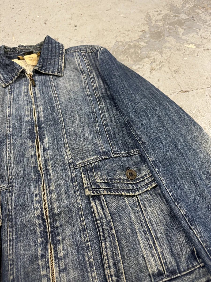 AW2005 Cavalli Vertical Blue Denim Jacket - Image 8