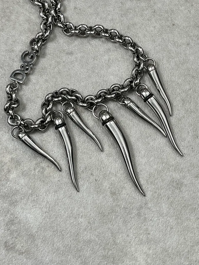 AW2005 Dolce & Gabbana Avant-Garde Multi Teeth Steel Necklace - Image 4