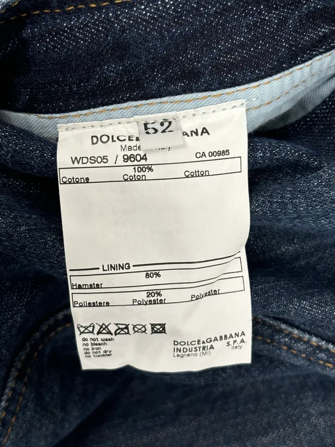 AW2005 Dolce & Gabbana Blue Denim Fur-Lined Denim Jacket - Image 12