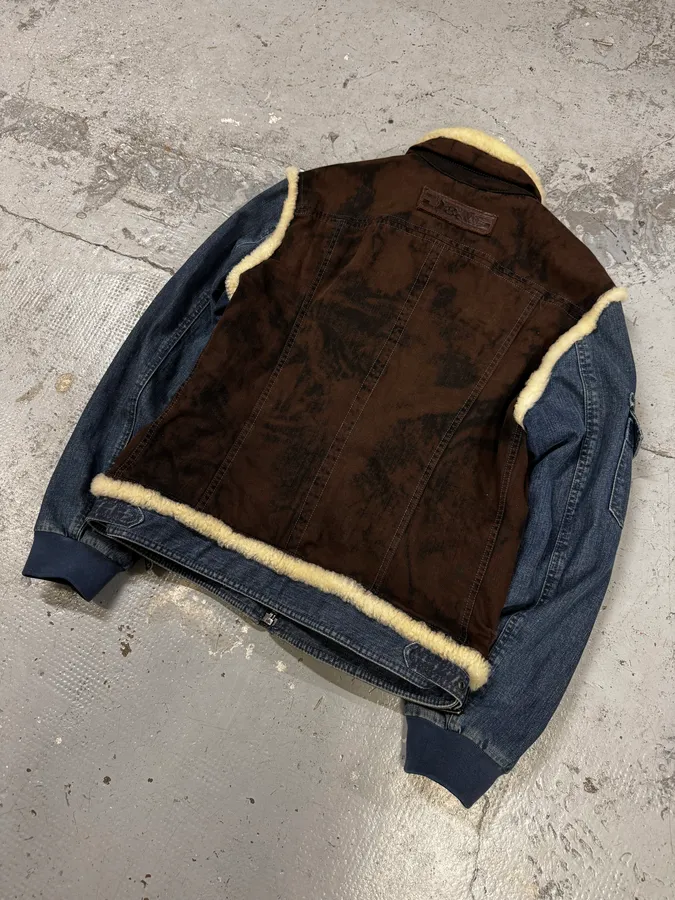 AW2005 Dolce & Gabbana Cowboy Denim Shearling Jacket - Image 6