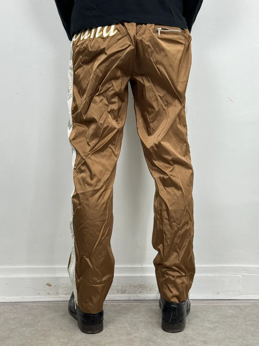 AW2005 Dolce & Gabbana Green Nylon Boxing Track Pants - Image 3